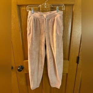 Athleta Girl Feelin' Great Pink Plush Velour Jogger Size 14